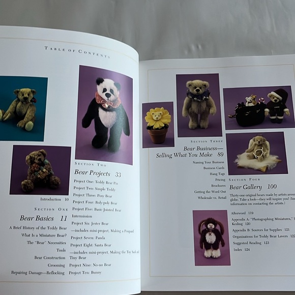 NWT Teddy Bears How to Make Enchanting Miniature BOOK Debbie Kesling 1997 - Picture 6 of 17